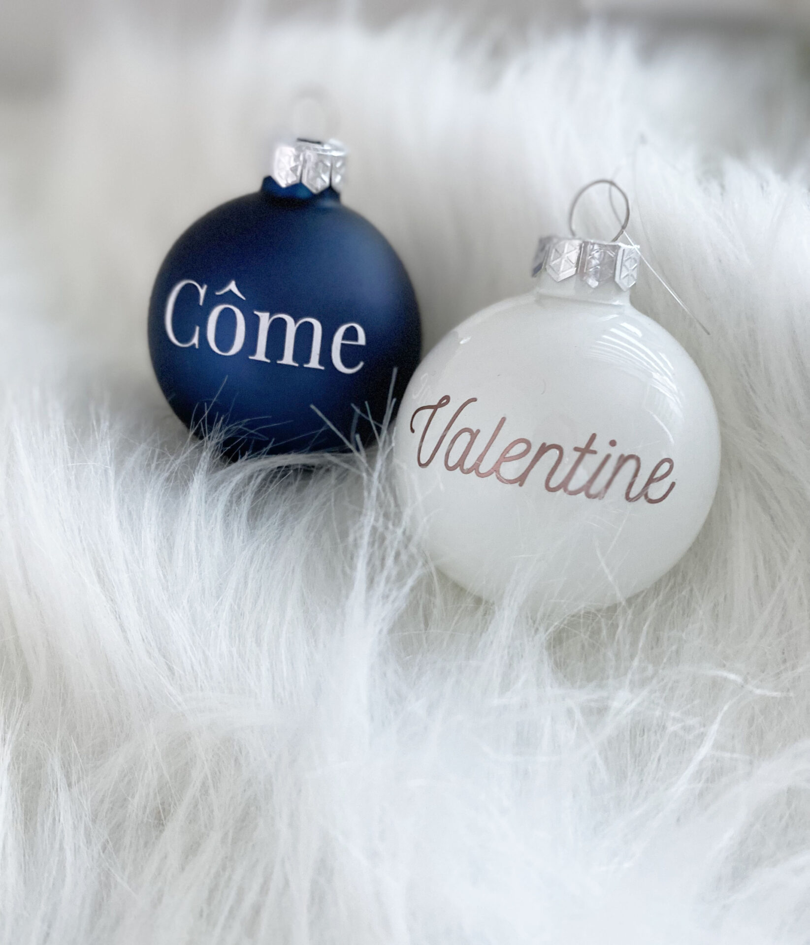 Boules de noël en verre