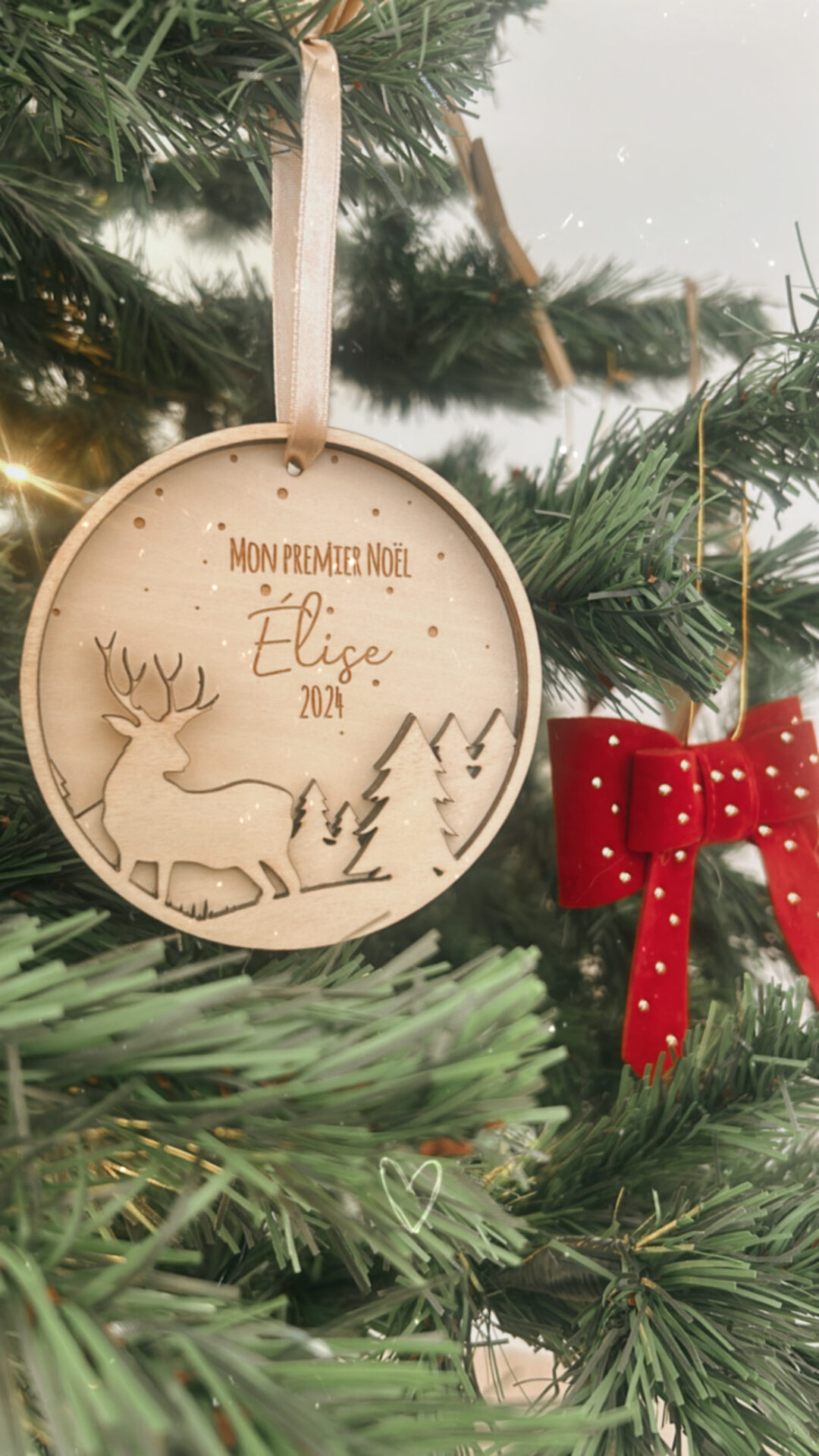 Boule de noël forêt