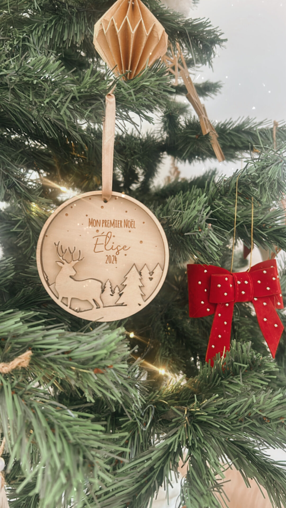 Boule de noël forêt