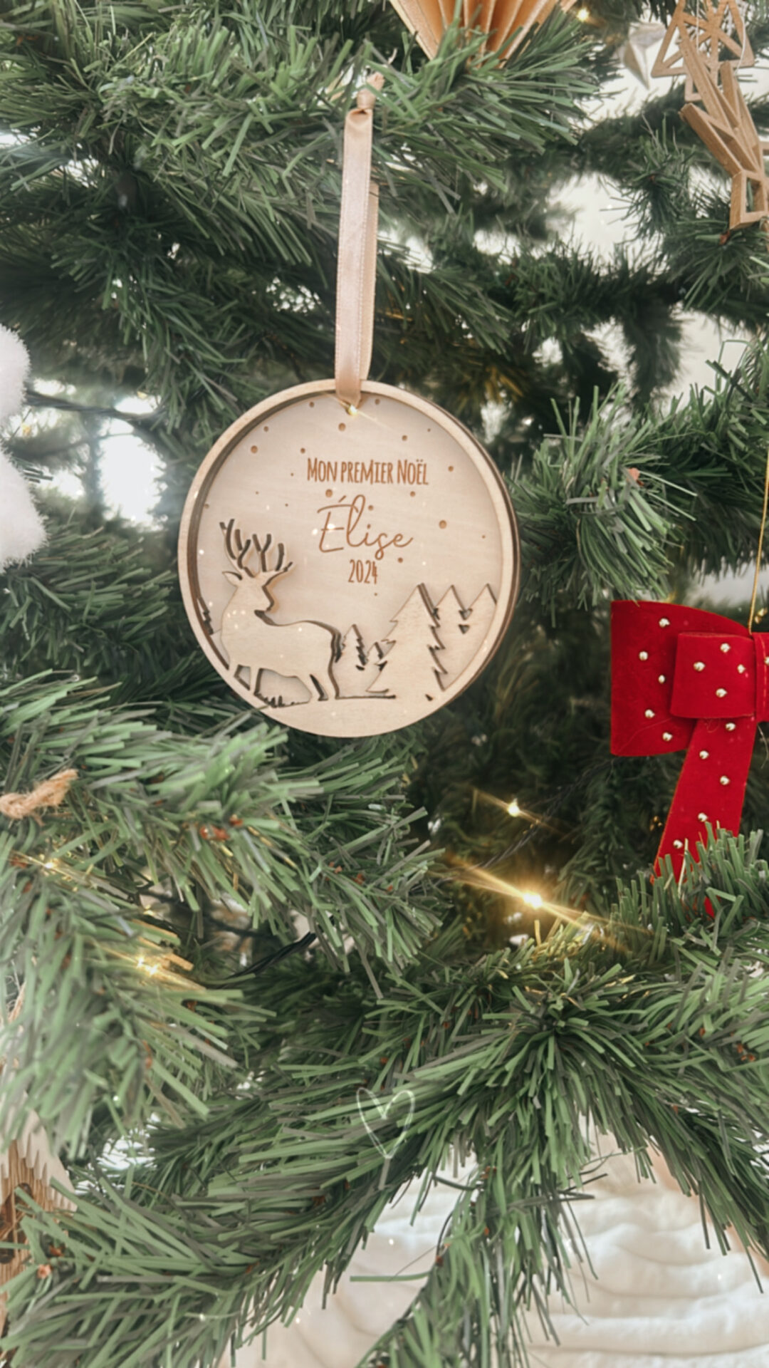 Boule de noël forêt